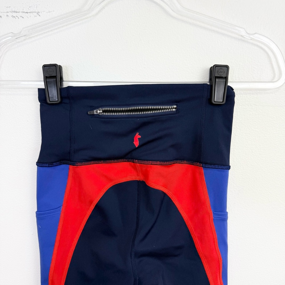 Cotopaxi Roso High Rise Colorblock Performance Leggings XS Blue Red Running - Picture 5 of 7